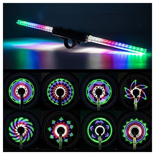 LEADBIKE LED Bike Wheel Lights w/ 30x Different RGBW Patterns| Batteries Included, Ultimate Brightness w/ 64PCS LED Lights| IPX5 Waterproof Safety Tire Lights for Kids & Adults| Cycling Road Safety