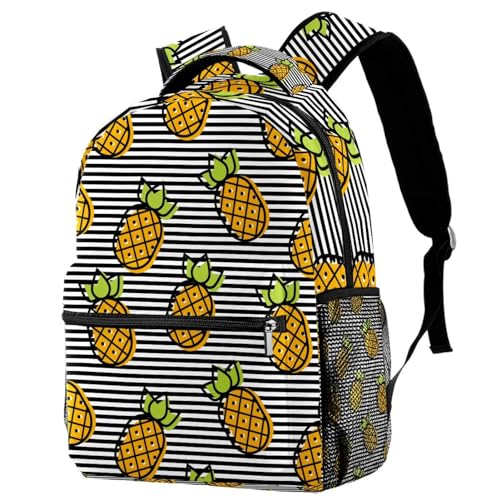 Sac à dos fruits ananas avec rayures multicolores tendance