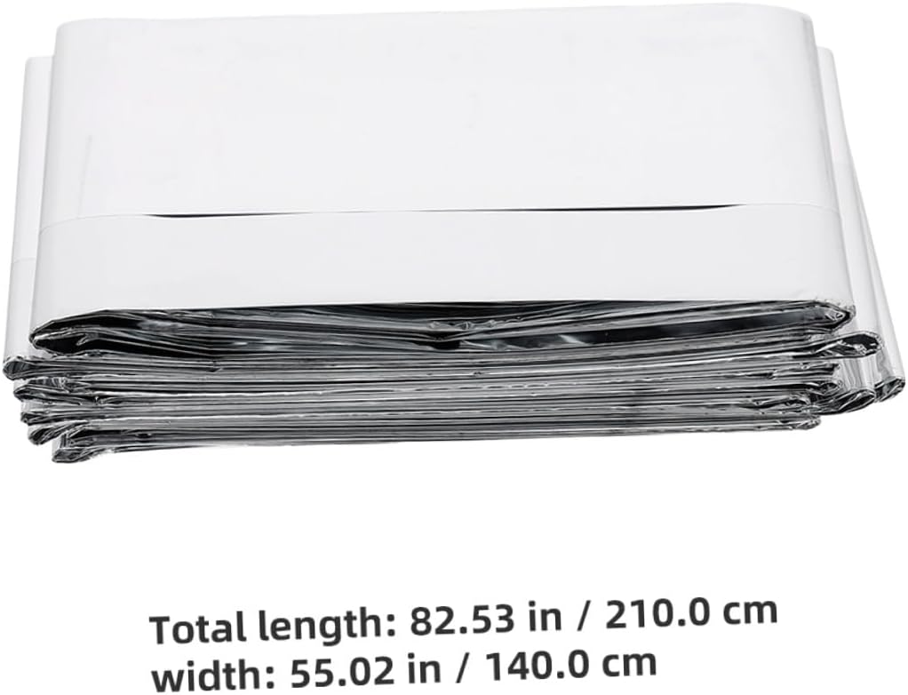4pcs Emergency Thermal Insulation Blankets Set Silver Aluminum Foil Camping Emergency Blanket with Camouflage Pattern for Hiking and First Aid