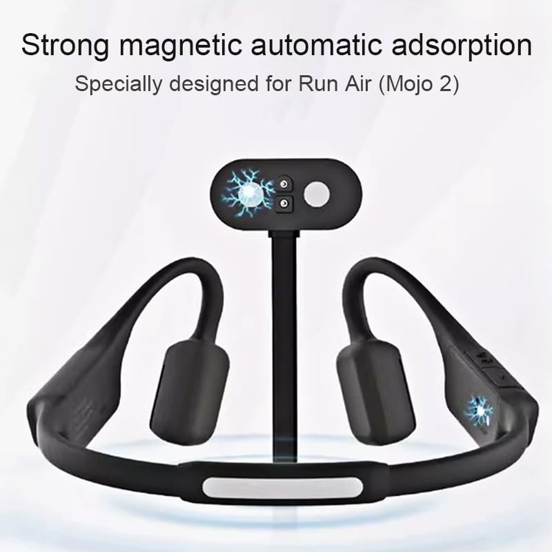 1-Pack 2pin Magnetic Charging Cable for Mojawa Run Air Mojo 2 Bone Conduction Headphones Charger USB Charging Cord(Black) image 2