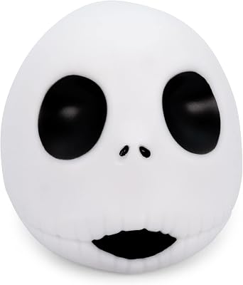 Disney The Nightmare Before Christmas 6-Inch Jack Skellington Mood Light | Nightstand Table Lamp with LED Light for Bedroom, Desk, Living Room | Home Decor Kids Room Essentials, Playroom Accessories