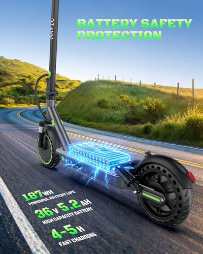 Image of NAVIC Electric Scooter - 8 inch Tires, 350W Peak Motor, Max Speed Up to 19MPH, 22 Miles Long-Range, Portable Foldable Commuting Scooter for Adults with Double Braking, Smart APP
