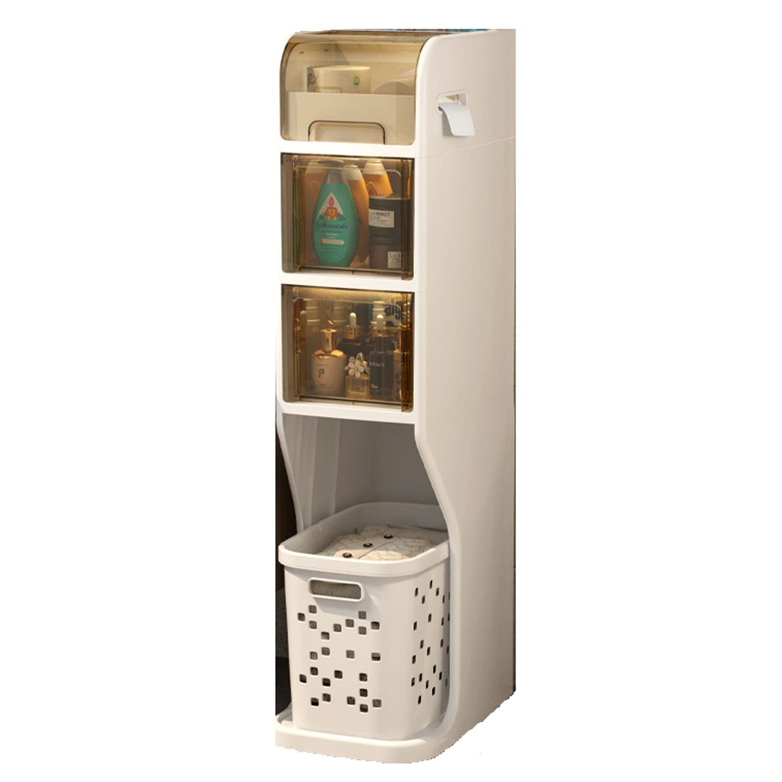 Cajones de almacenamiento apilables Gabinete de almacenamiento de baño pequeño para espacios pequeños, Gabinete de almacenamiento sobre El inodoro para baño Esquina de al