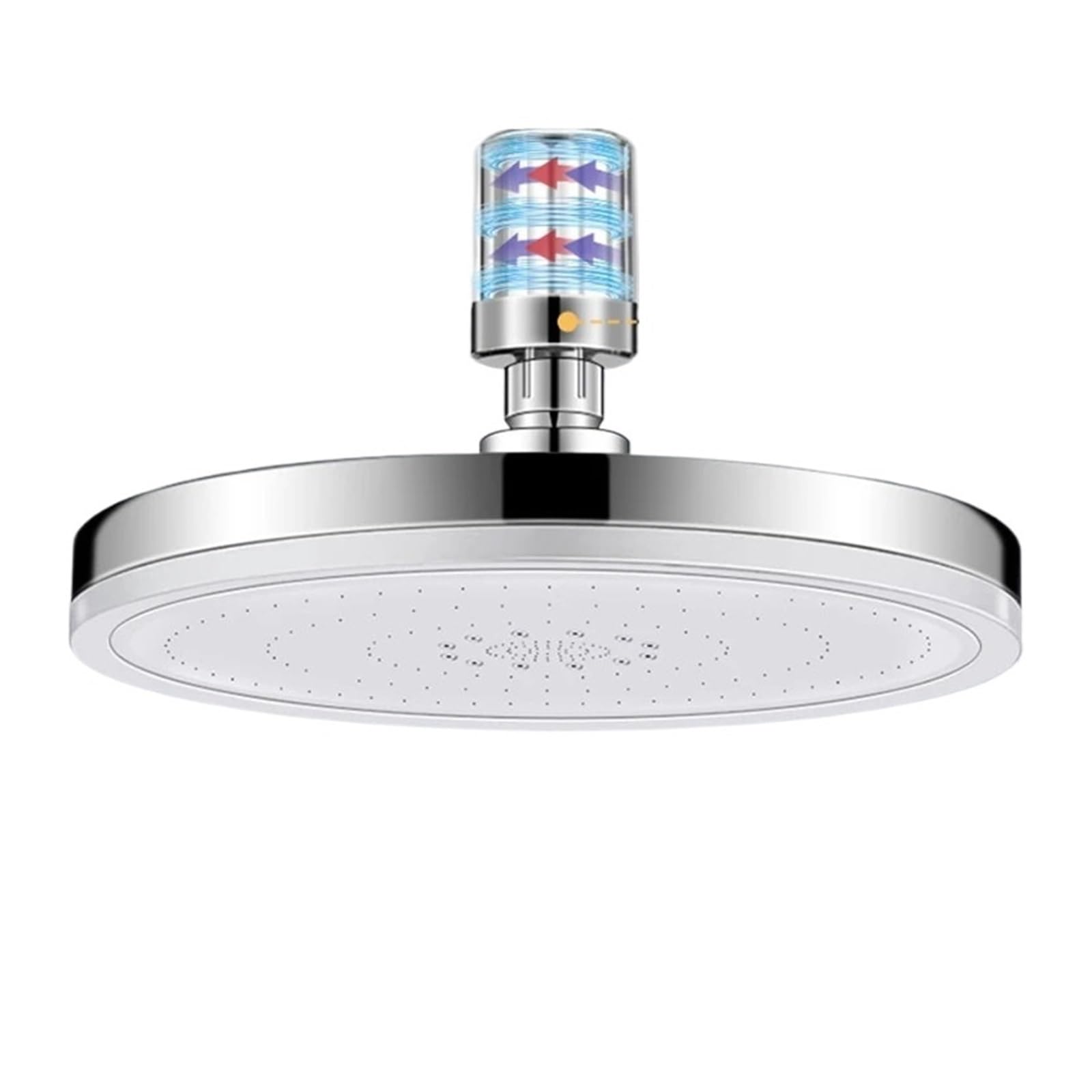 Pommeau de douche effet pluie pour salle de bain familiale avec robinet grand débit