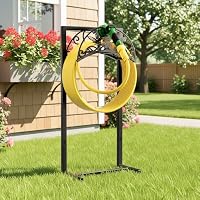 Garden Hose Holder - Upgraded Electrophoretic Coating Anti-Rust Graden Hose Storage Rack with Hummingbird Pattern Holds 150ft, Heavy Duty Garden Hose Hanger, Water Hose Holders for Outside Yard Lawn — image 2