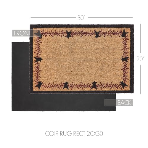 Paillasson rectangulaire extérieur intérieur tapis étoiles PVC - 3