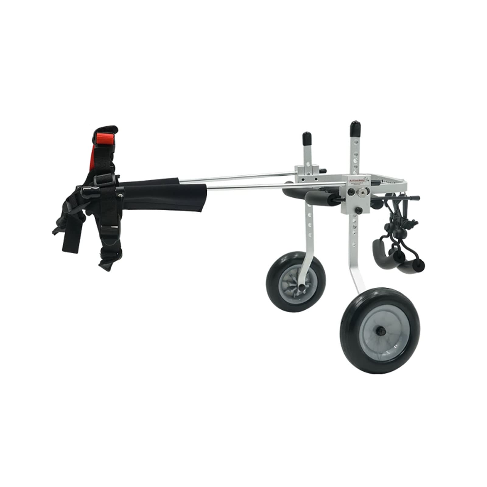 Pet 2 Ruote Sedia a Rotelle Regolabile per Animali Domestici Disabili Ruota da Corsa per Gatti Carrello per Cani/Sedia a Rotelle Camminata Assistita Gambe Posteriori Riabilitazione Mobilità Ausili