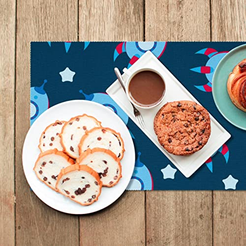 Sets de table fusée dessin animé aux finitions soignées pour repas - 7
