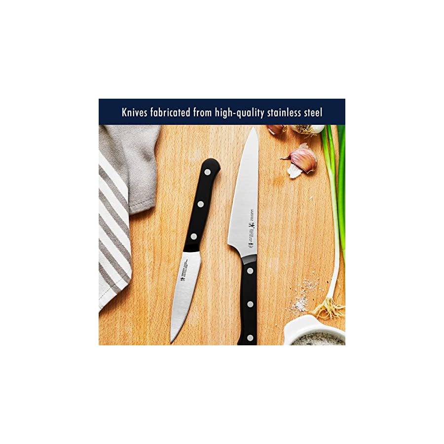 HENCKELS-Solution-Knife-Block-Set-10-pc-BlackStainless-Steel HENCKELS Solution Razor-Sharp 10-pc Knife Set, Chef Knife, Bread Knife, German Engineered Informed by 100+ Years of Mastery, Black/Stainless Steel