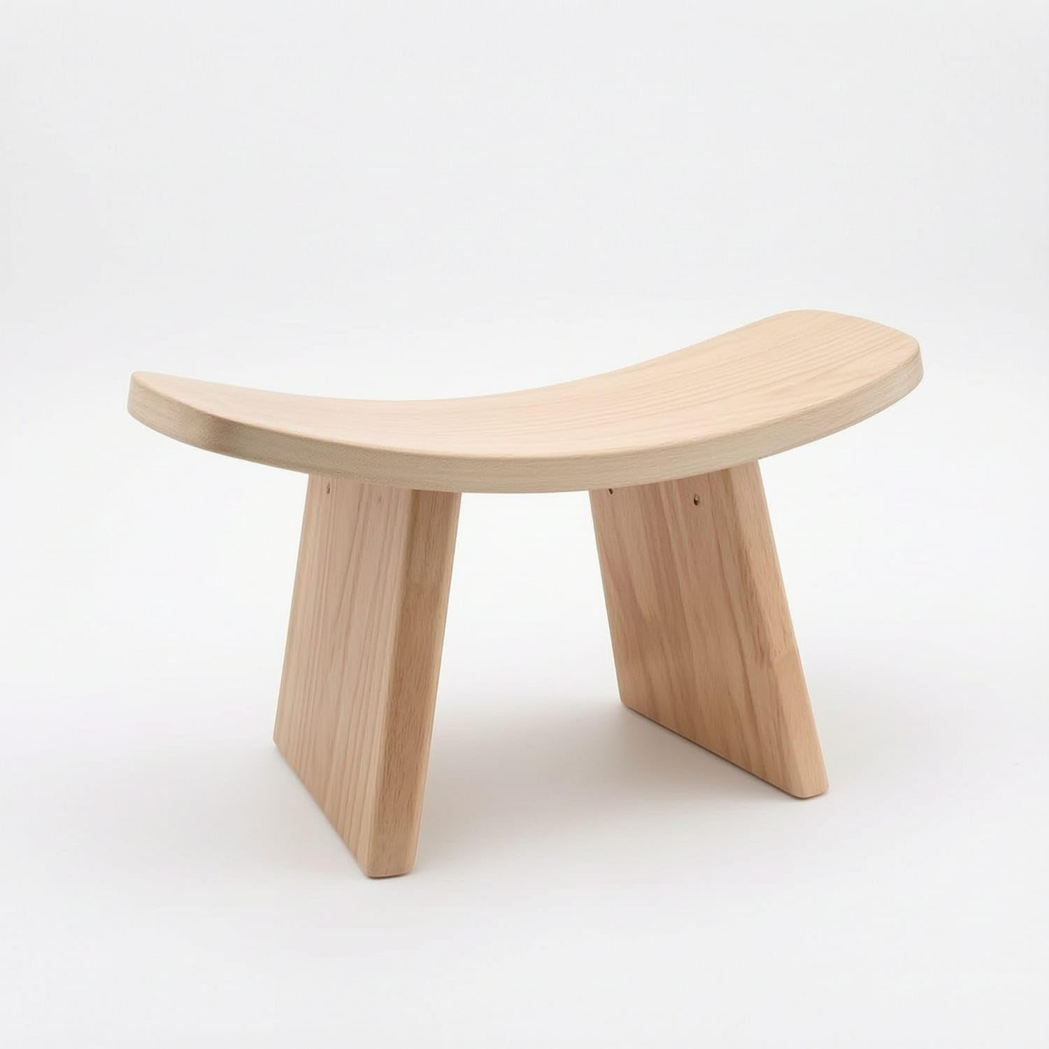 Ergonomic Kneeling Stool Wooden Meditation Stool Angled Chair Compact for Meditators, Yogis, Home Practice, Natural Wood M-image-30