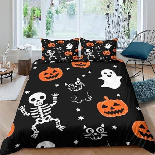 Housse de couette Halloween 140x200 microfibre hypoallergique douce - 4