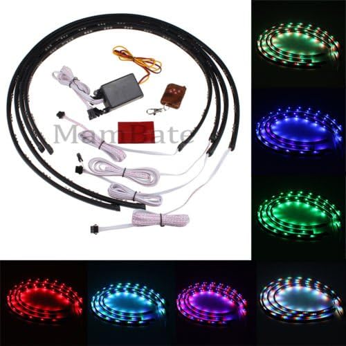 7 Color LED Strip Under Car Tube underglow Underbody System