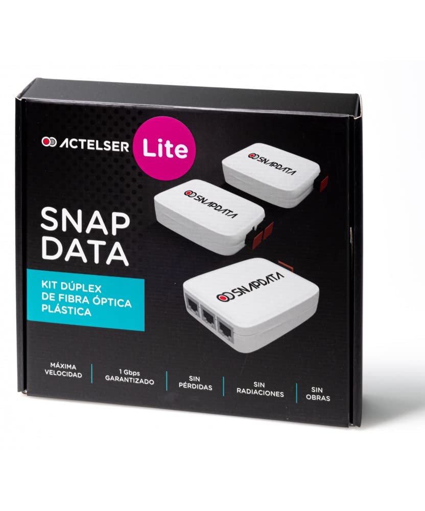 ACTELSER Kit Dúplex Lite de Fibra Óptica Plástica Snap Data (40 Metros)