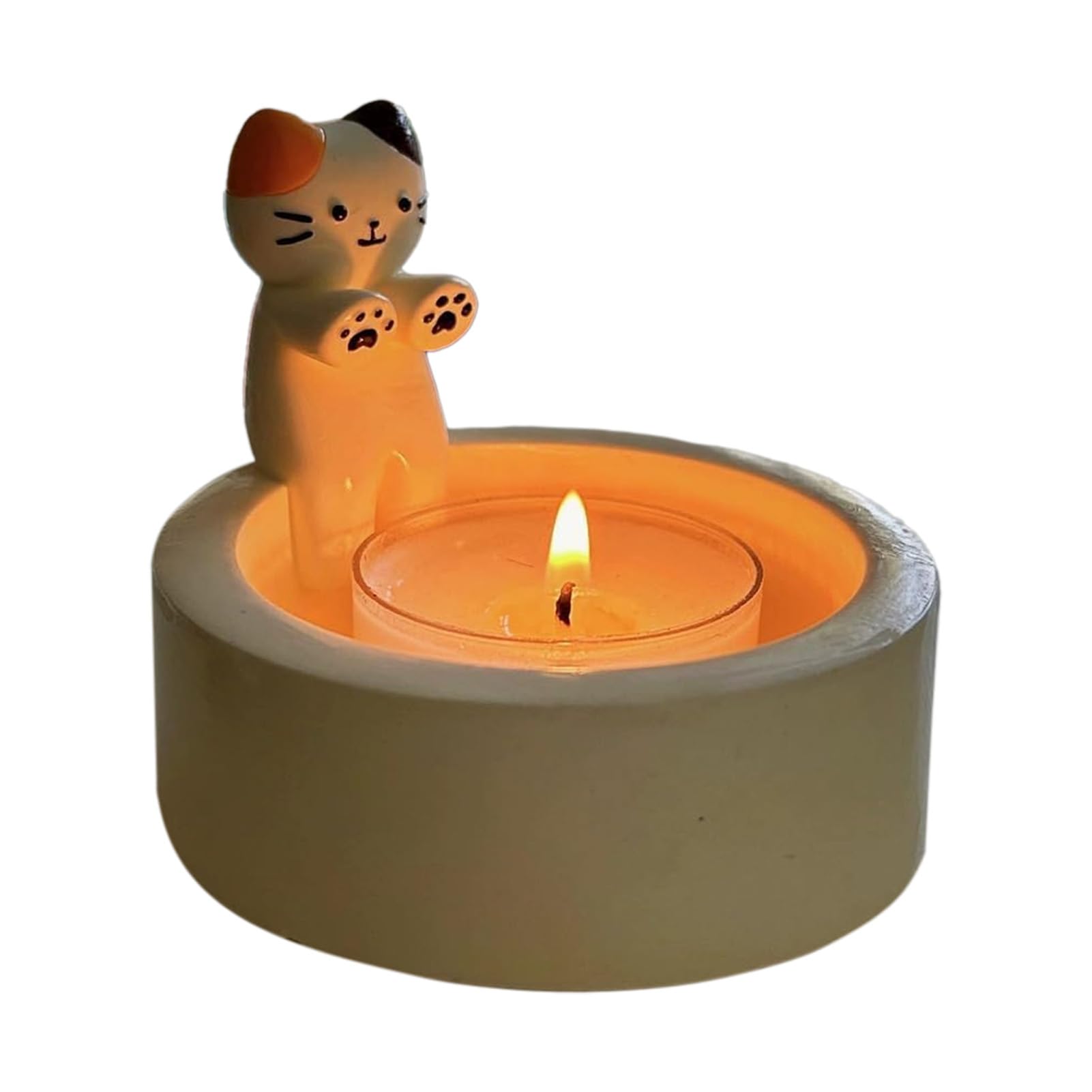 Amazon.co.jp: かわいい猫のキャンドル ホルダー - 子猫の温暖化足