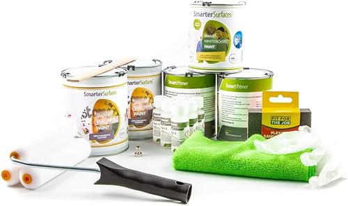 Smarter Surfaces - Pintura magnética inteligente para pizarra blanca de 65 pies   imprimación blanca de 65 pies  - Pizarra blanca magnética de