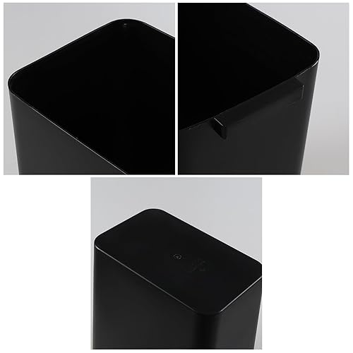 Miniatura 3 de Xyskin Cubo de basura de plástico de 4.5 galones, papelera de escritorio, basura, negro, paquete de 3