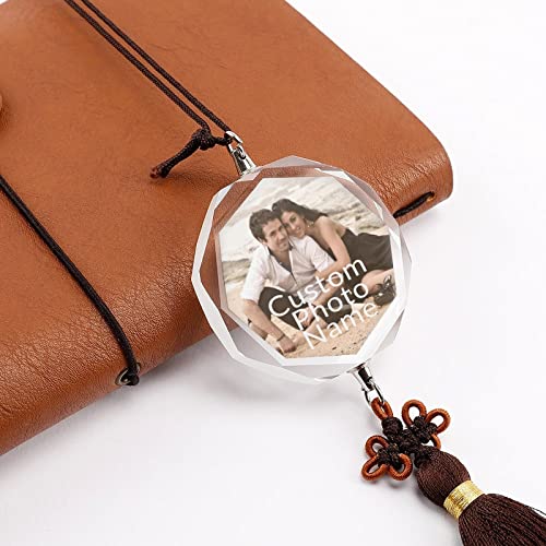 Custom Crystal Car Pendant Personalized Photo/Text Car Suspension Accessories For Both Men And Women (Polygon) #TOP4