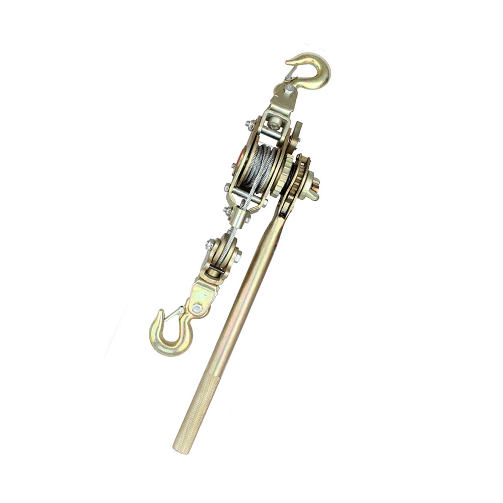 JKJZSALJ Cable Puller Hand Winch - 2/3/4 Ton Power Puller For Vehicle Rescue & Automotive Hoisting With Double Hook,3t