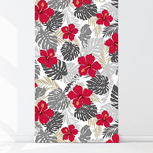 Décoration Murale Magic-Stick Premium Grand Format Papier Peint Hibiscus