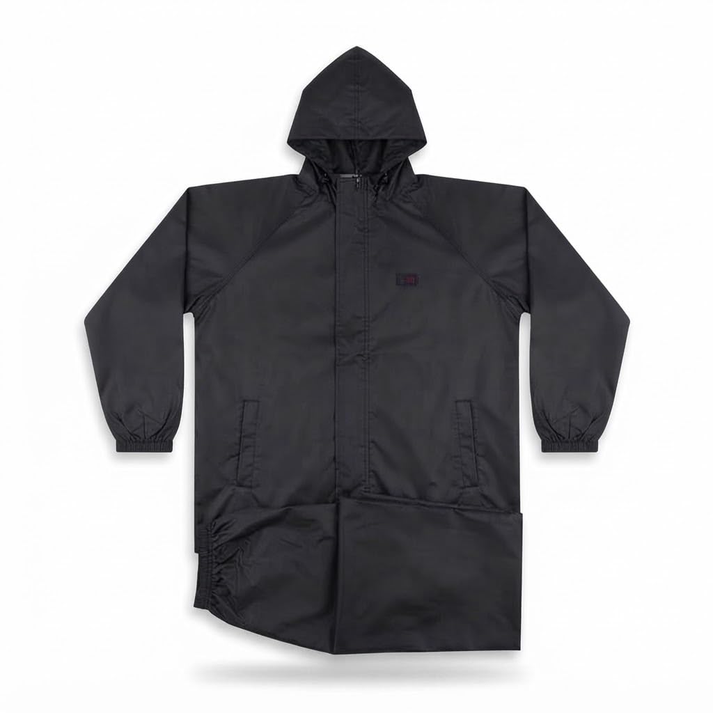Premium Waterproof Raincoat for Men & Women Hooded Jacket & Pant Set Reflective Strip Lightweight Reusable Polyester Rain Suit for Bike Riding Travel Trekking Camping Outdoor Work-image-46