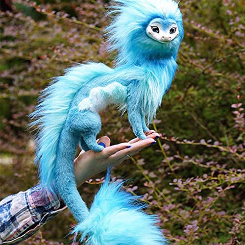 Dapnha Animal Dragons & Dragon Plush Toys & Stuffed Animal Toys & Plush Dolls & Worms In A Maze & Worm Animals & Long Beaked Pixies & Cute Plush Blue Dragon Handmade Decorations (Blue) #TOP1