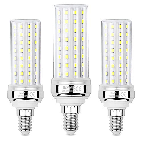LED Corn Bulbs 20W, 150W Incandescent Bulbs Equivalent, 2300Lm, 6000K Daylight White, E14 Small Edison Screw, Pack of 3