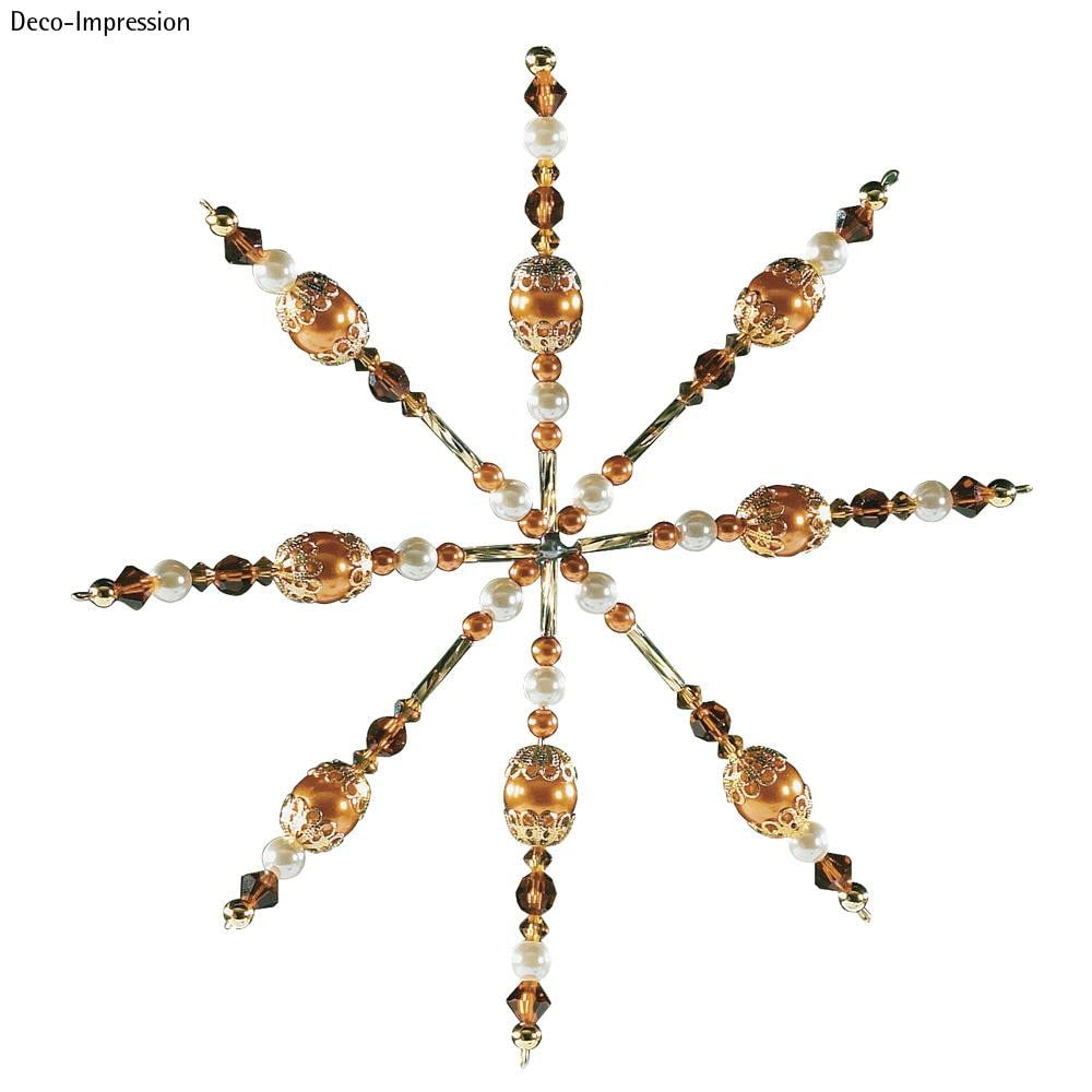 Rayher 2524900 Wire Star for Beads, 8 cm Diameter, Wire Thickness 0.6 mm, Pack of 4