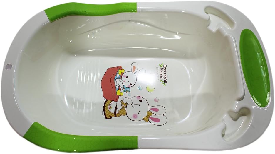BLUBUD Baby Bath TUB/Bath Chair with Anti-Slip(Basic) (Green)