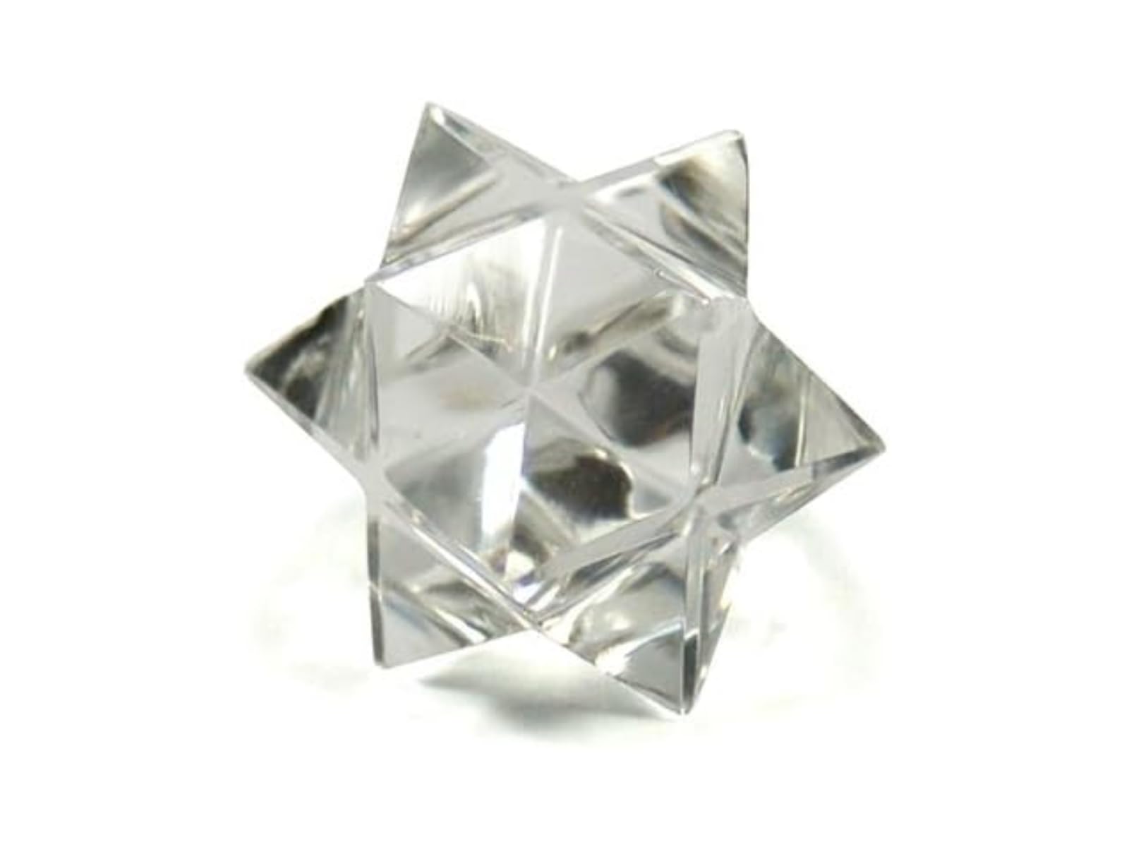 Jet 1 Pcs Clear Quartz Crystal 12-Point Merkabah Star for Healing - Panic Balancing Meditation Tool Use (0.75-1 inch, 8-10 Grams)