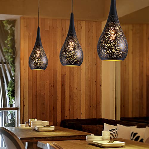Lampe suspendue E27 avec design unique en fer creux et style moderne - 8