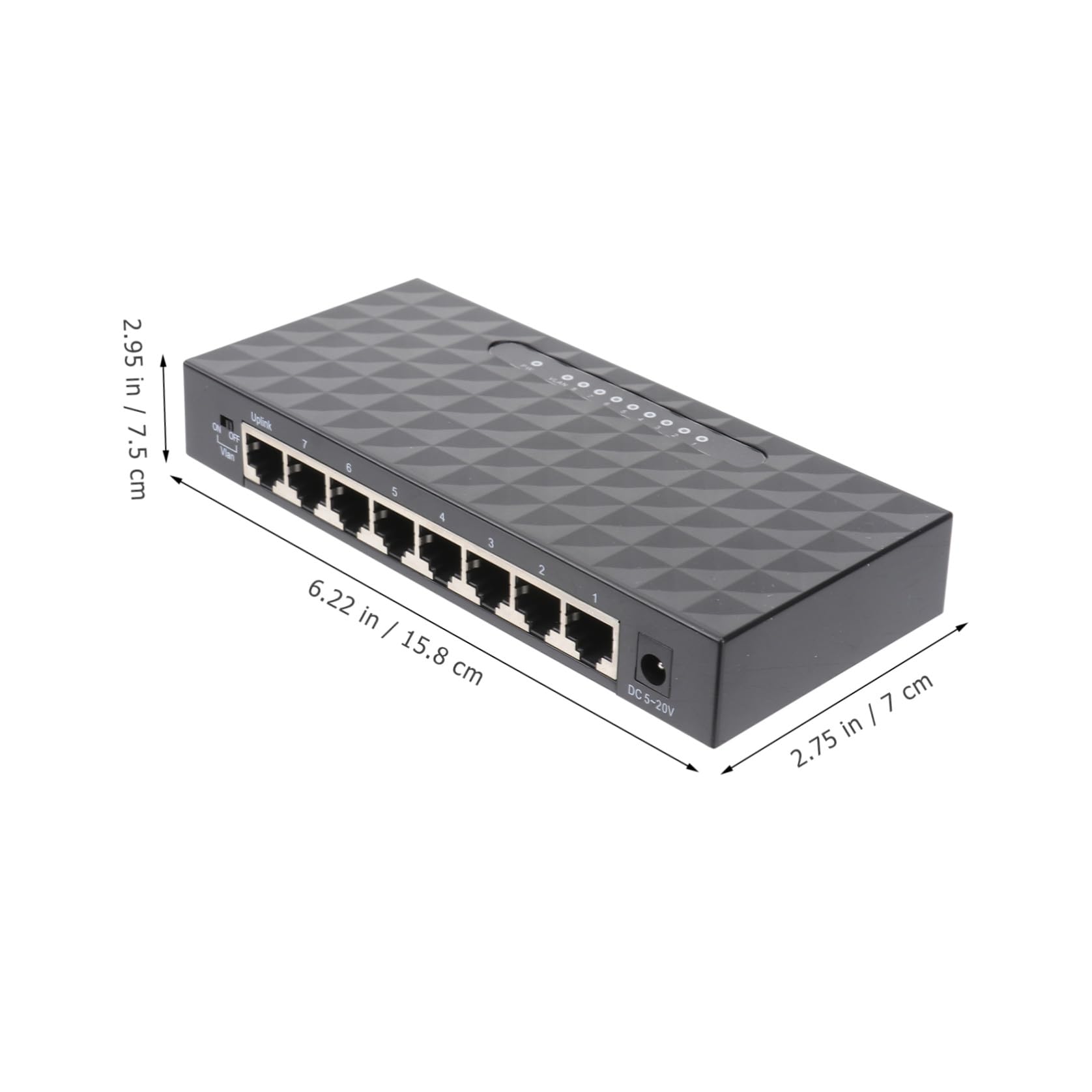 NUOBESTY 1pezzi Splitter di Rete da Mbps Porte per Desktop Ethernet Splitter LAN di Rete Compatibile con Dispositivi Mbps Nero