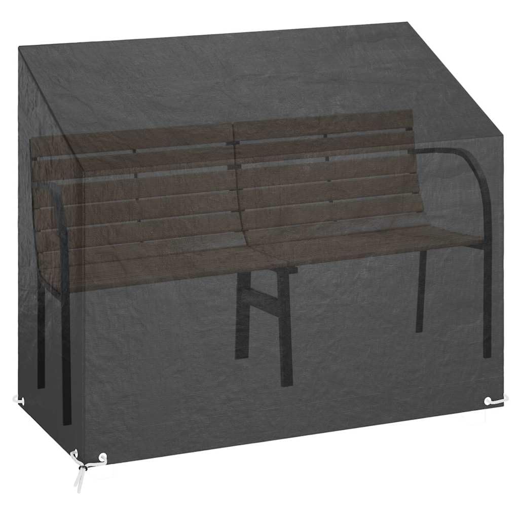 Abdeckungen für Gartenbank 2 Stk wasserfeste Schutzhülle 160x70x70/88 cm mit 8 Ösen und Befestigungsseil wetterfeste Möbelhaube für Terrasse Balkon Outdoor Schutz