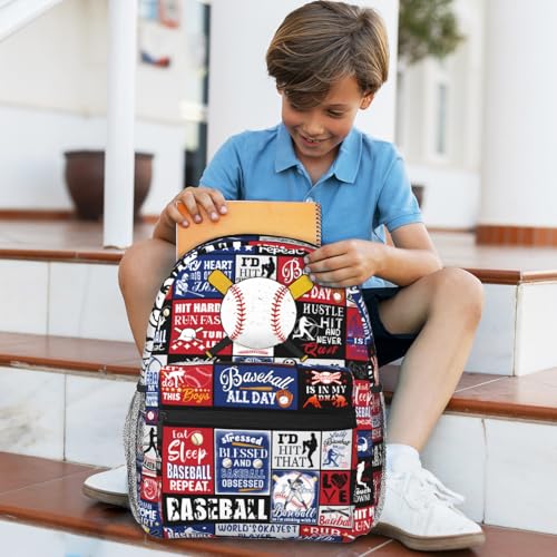Nixwimeet Baseball Backpack Gifts For Boys Elementary Middle High School Bookbags For Teen Kids Baseball School Bags Daypack 16 Inch thumb #4