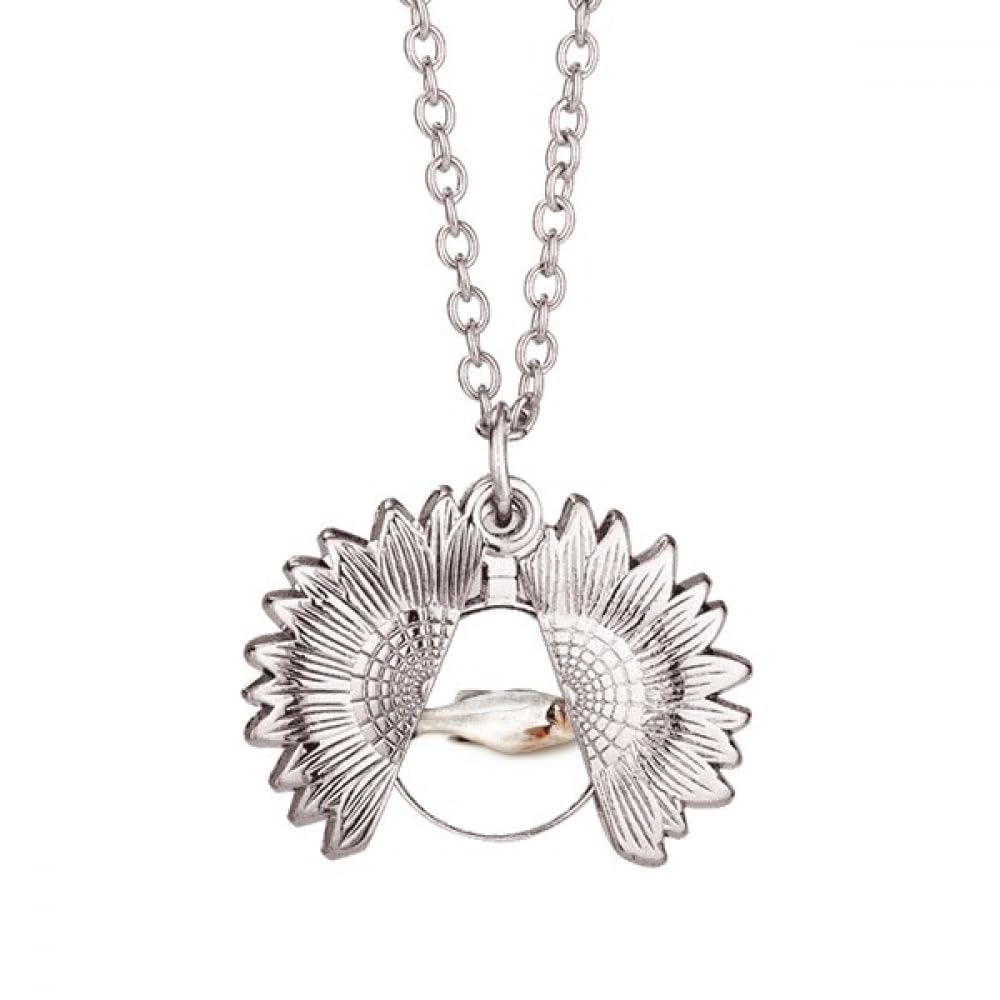 Ocean Fish Alive Activity Sunflower Necklace Pendant Locket Jewelry
