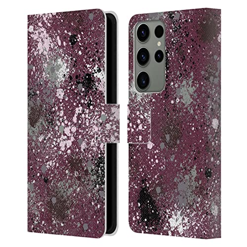 Étui en cuir Galaxy S23 Ultra luxueux étui portefeuille Ninola œuvre abstraite