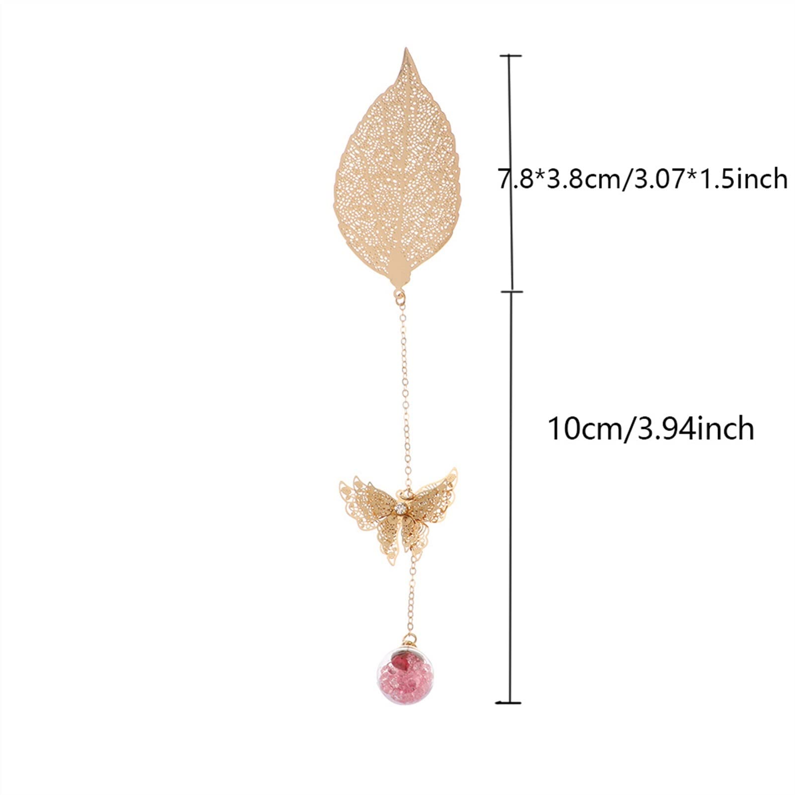 SUNESA Lesezeichen 1pc 3D Metal -Lesezeichen Retro Hollow Messing Lesezeichen Messing Buch Clip Quasten Anhänger Stationery School Office Supplies Buch Markierungen (Color : B)