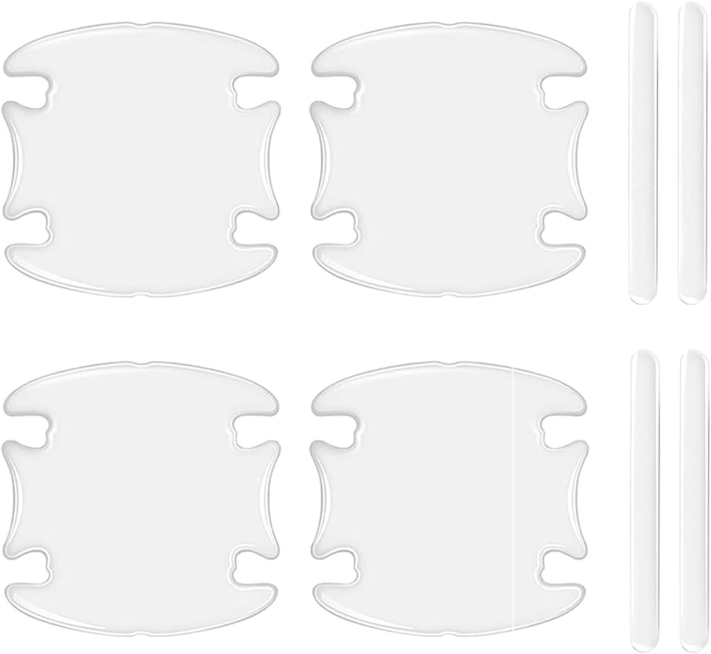 8 PCS Car Door Handle Scratch Protectors for Polestar 2 2019-2024, Transparent epoxy resin Car Door Handle Bowl Stickers, Anti Scratch Door Protector Stickers