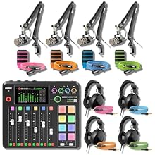 Fully integrated audio production studio for streamers, podcasters, musicians and content creators Ultra-low-noise, high-gain Revolution Preamps (-131.5dBV EIN, 76dB gain) Four high-quality Neutrik combo inputs for connecting microphones, instruments...