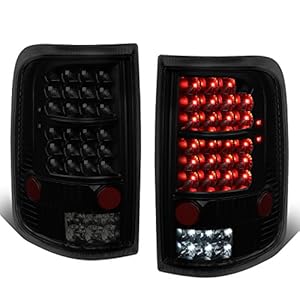 DNA MOTORING TL-F15004-LED-BK-SM LED Tail Light Assembly Driver & Passenger Side [Compatible with 04-08 Ford F150 Lobo]