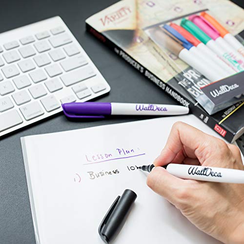 WallDeca Wet Erase Overhead Transparency Markers, Fine Point, Assorted