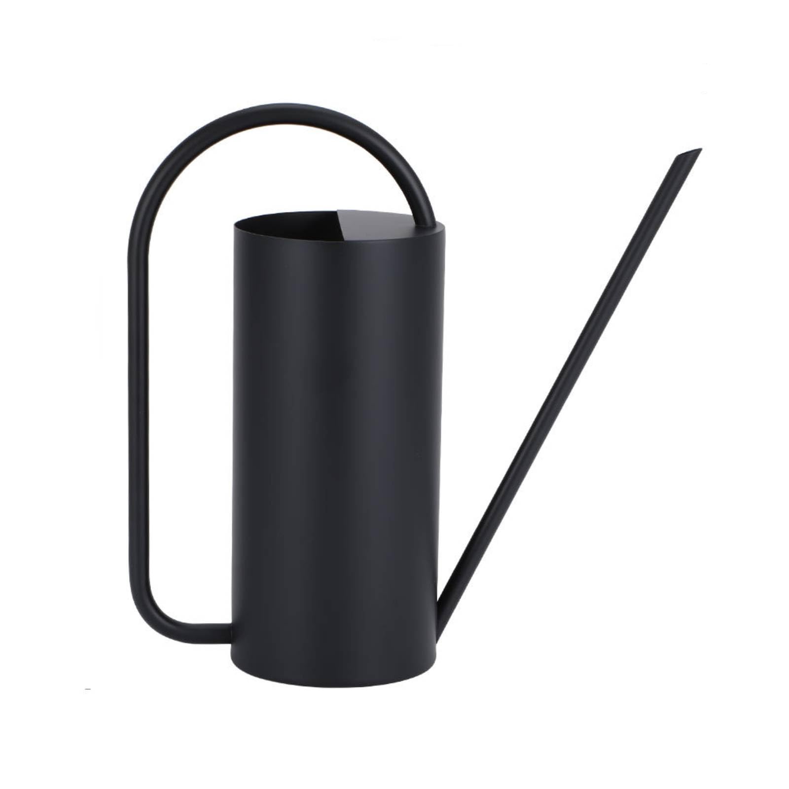 Arrosoir Arrosoir Plantes Jardin Potager Fleurs Intérieur Extérieur INOX Antirouille Bec Fin Angle Ergonomique Poignée Arche Remplissage Ouvert 15L Adapté Serre Maison, Noir Mat, 1.5L