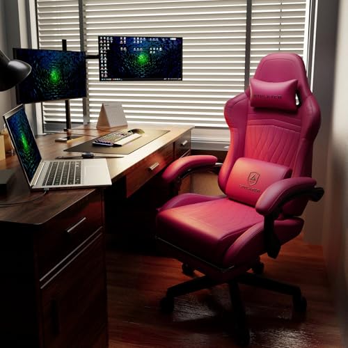 Image of GTPLAYER ACE-PRO Music Gaming Chairs - Built-in Speakers, App Support & Bluetooth Control, Footrest & Pocket, Gamer Chair for Adults, Wine Red