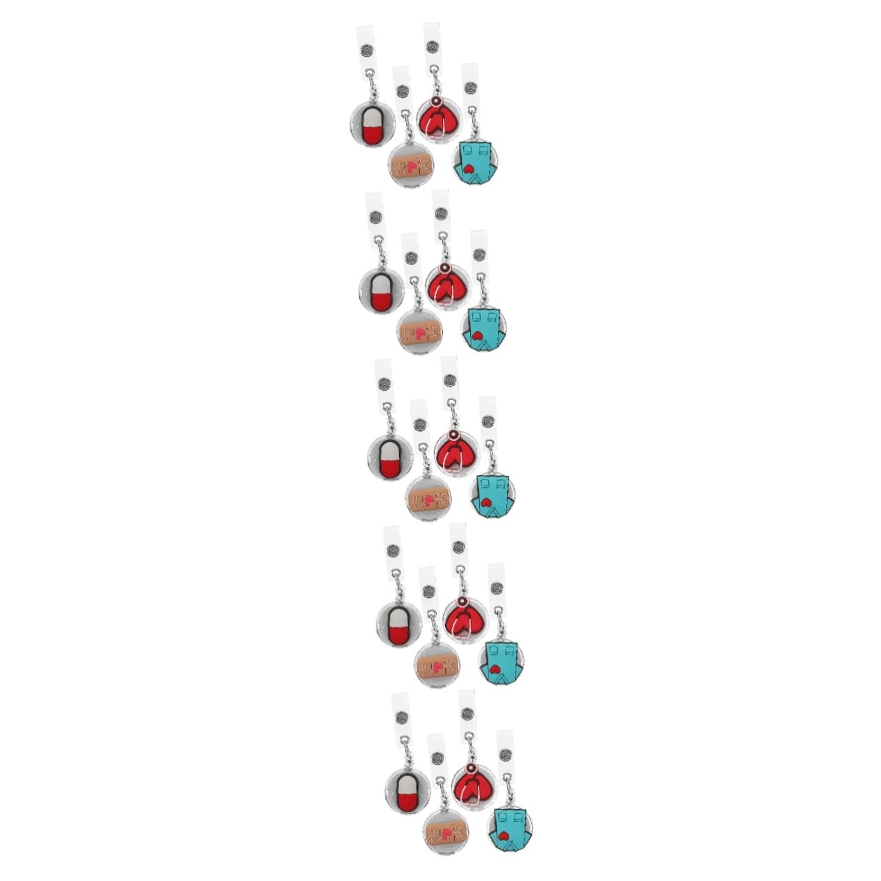NUOBESTY Lot De 5 Porte-badges Rétractables Pour Technicien En Accessoires Pour Badges D'étudiant Porte-badges Nominatifs Porte-badges Portables 4 Pièces X 5