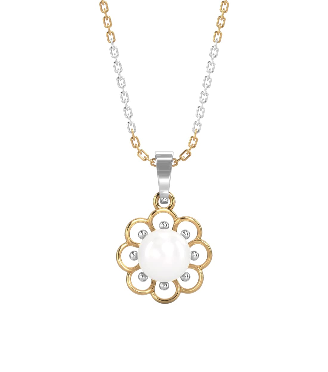 CLARA 925 Sterling Silver Pearl Lotus Pendant with Chain Necklace | Gold Rhodium Plated | Gift for Women & Girls (B08W3BH2HC) Amazon Price History, Amazon Price Tracker