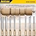 HURRICANE 8pc Wood Lathe Chisel Set with Wooden Box, HSS Wood Turning Tools for Woodworking, for Precision Cutting and Smooth, Detailed Projects