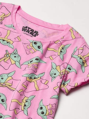 Mandalorian The Child 2-Piece Short Sleeve Tee & Long Sleeve T-Shirt Bundle Set - Girls Sizes 4-16 White/Light Blue3