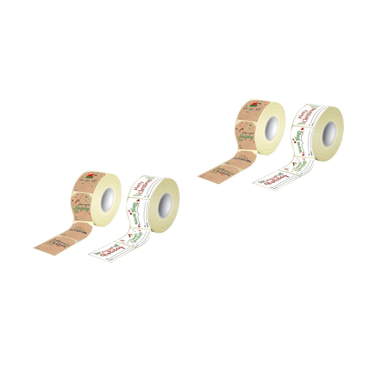 NUOBESTY 2 Set Adesivi Natalizi Adesivo Da Imballaggio Babbo Natale Adesivo Sigillante Decorativo Adesivi Decorativi Natalizi Etichette Adesivi Per Buste Natalizie Carta 2 * 2