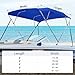 YimSting 4 Bow Bimini Top Replacement Canvas for Boat,900D Heavy Duty Waterproof Marine Sun Shade Canopy,Easy Install with Zipper Sleeves,Light Hole & Storage Boot,8'L 97