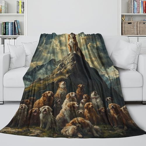 Couverture de voyage St. Bernard en microfibre douce pour lit et canapé - 5