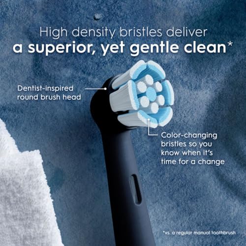 Image of Oral-B iO Series Gentle Care Electric Toothbrush Replacement Brush Heads for an Oral-B Electric Toothbrush, 4 Count, Black